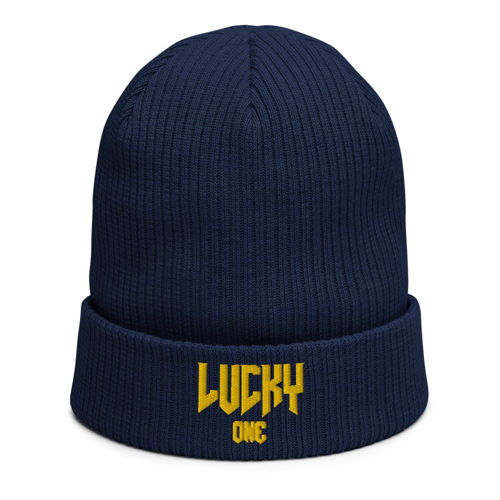 Organic ribbed LuckyOne beanie