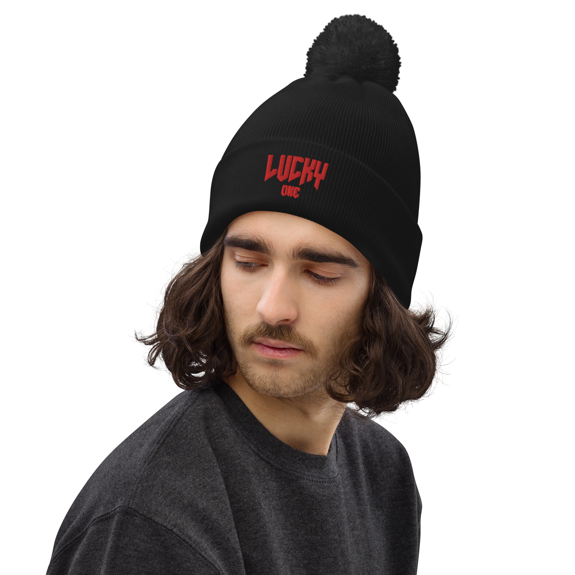 Lucky One pom pom beanie - Image 3