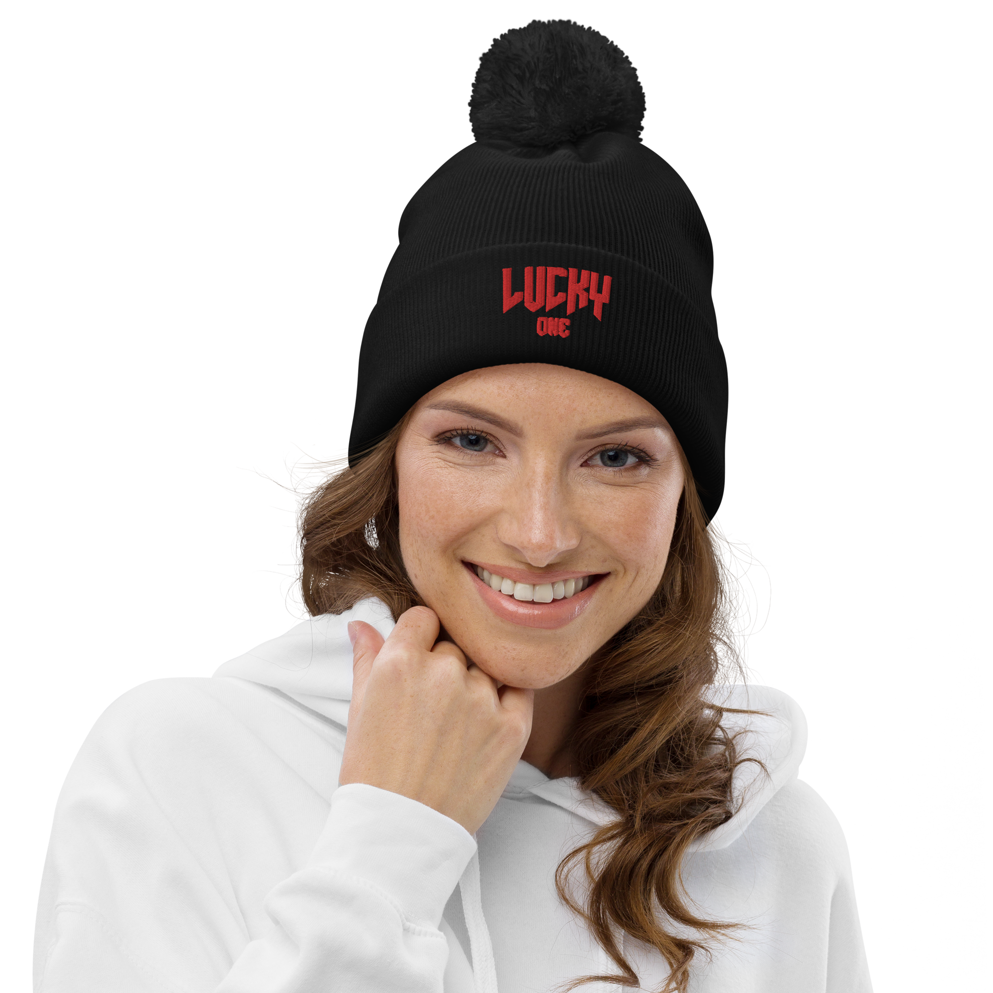 Lucky One pom pom beanie - Image 2