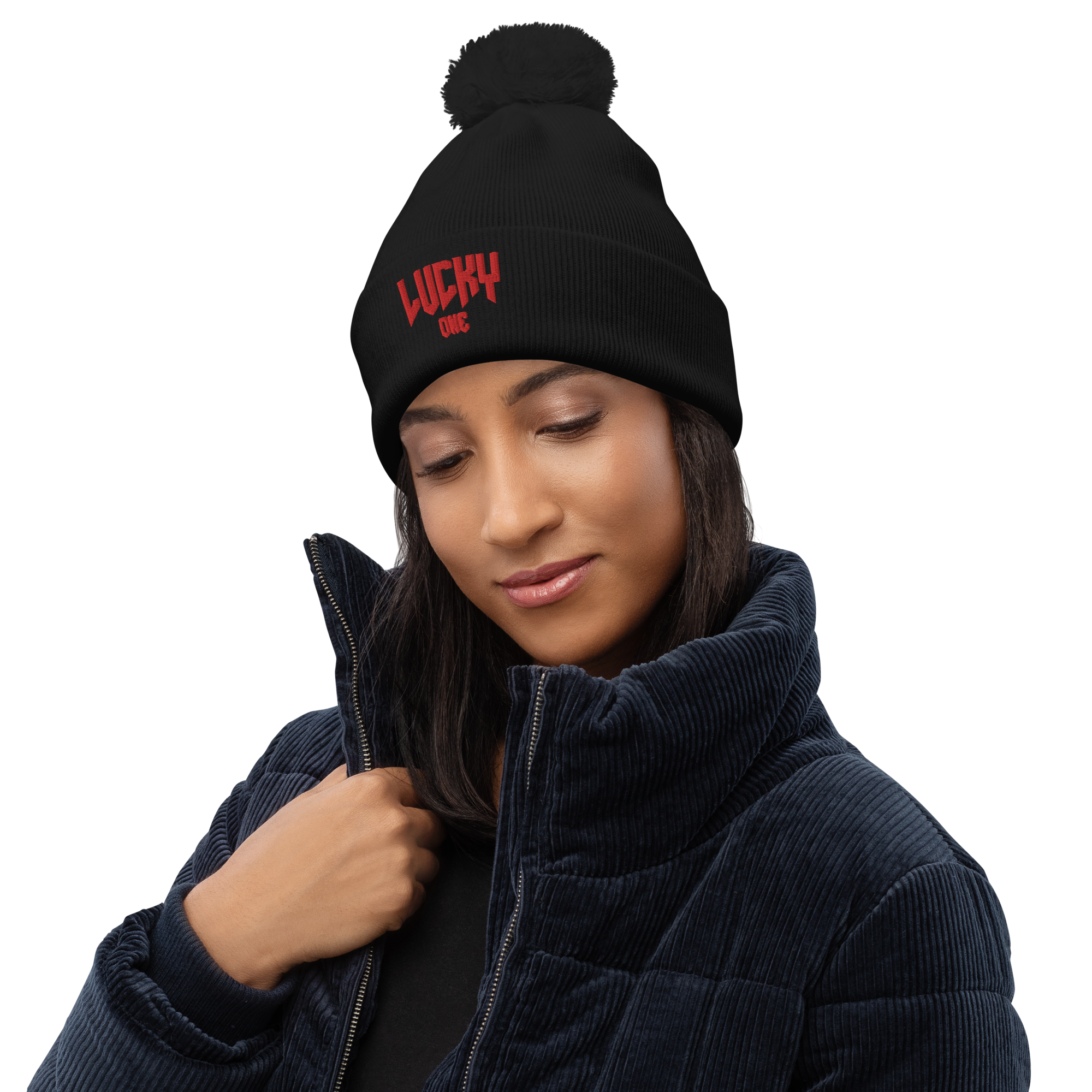 Lucky One pom pom beanie - Image 4