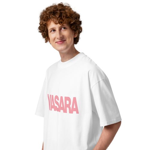 VASARA Unisex organic oversized high neck t-shirt - Image 3